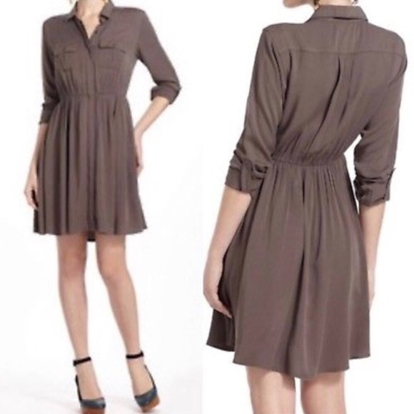 Maeve Dresses & Skirts - Maeve Dakota Army Green Button Up Dress